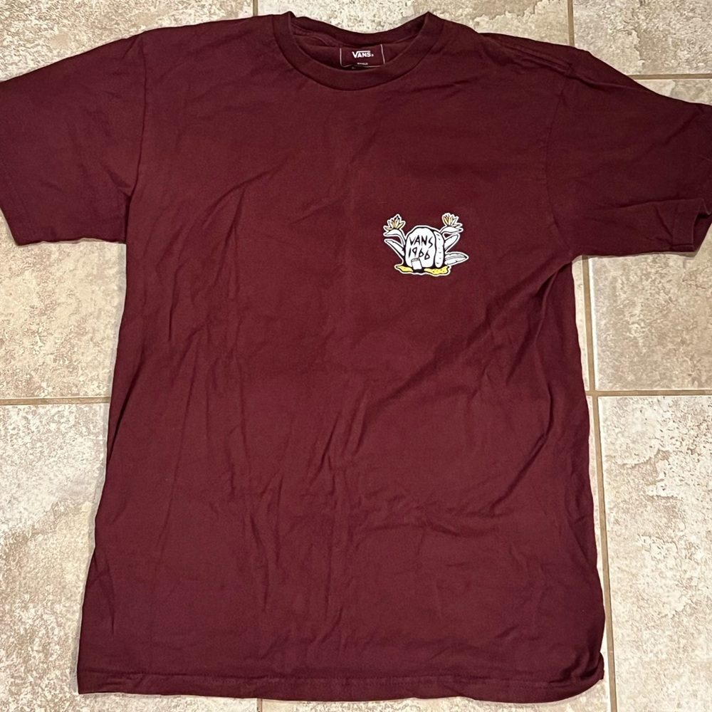 Vans Red Short Sleeve Tee with Graphic